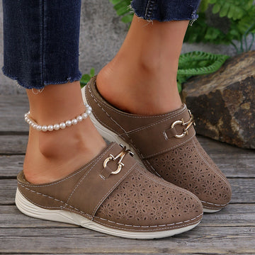Xajzpa Design Chic Women’s Wedge Sandals Effortless Slip-On Platform Shoes with Comfort Cushioning for Casual Style Mules Slipper